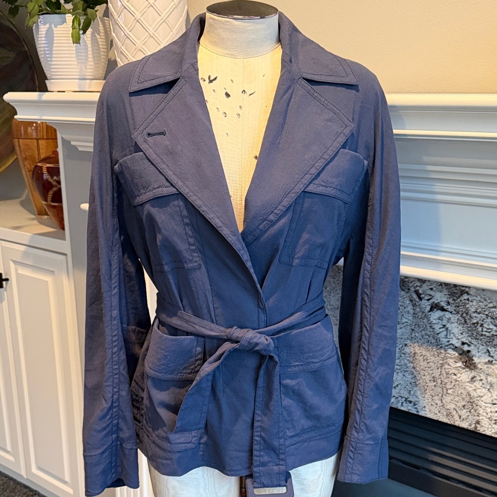 Vince Women's Navy Belted Utility Jacket